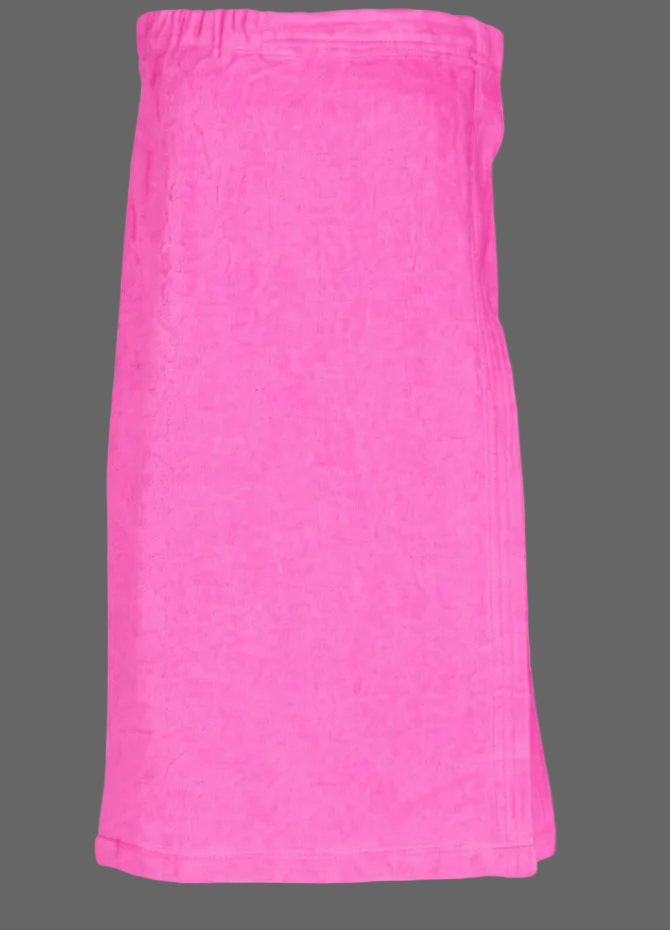 Terry Town Bath Wrap – Pink