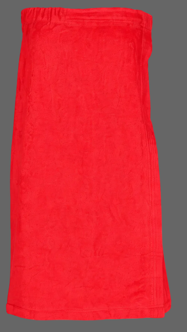 Terry Town Bath Wrap – Red