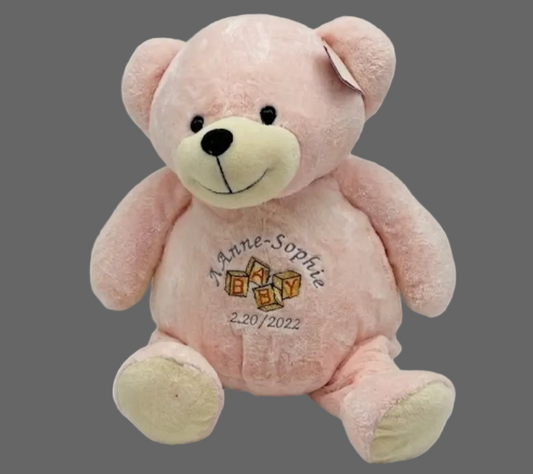 Personalized Plush Teddy Bear – Custom First Name Keepsake